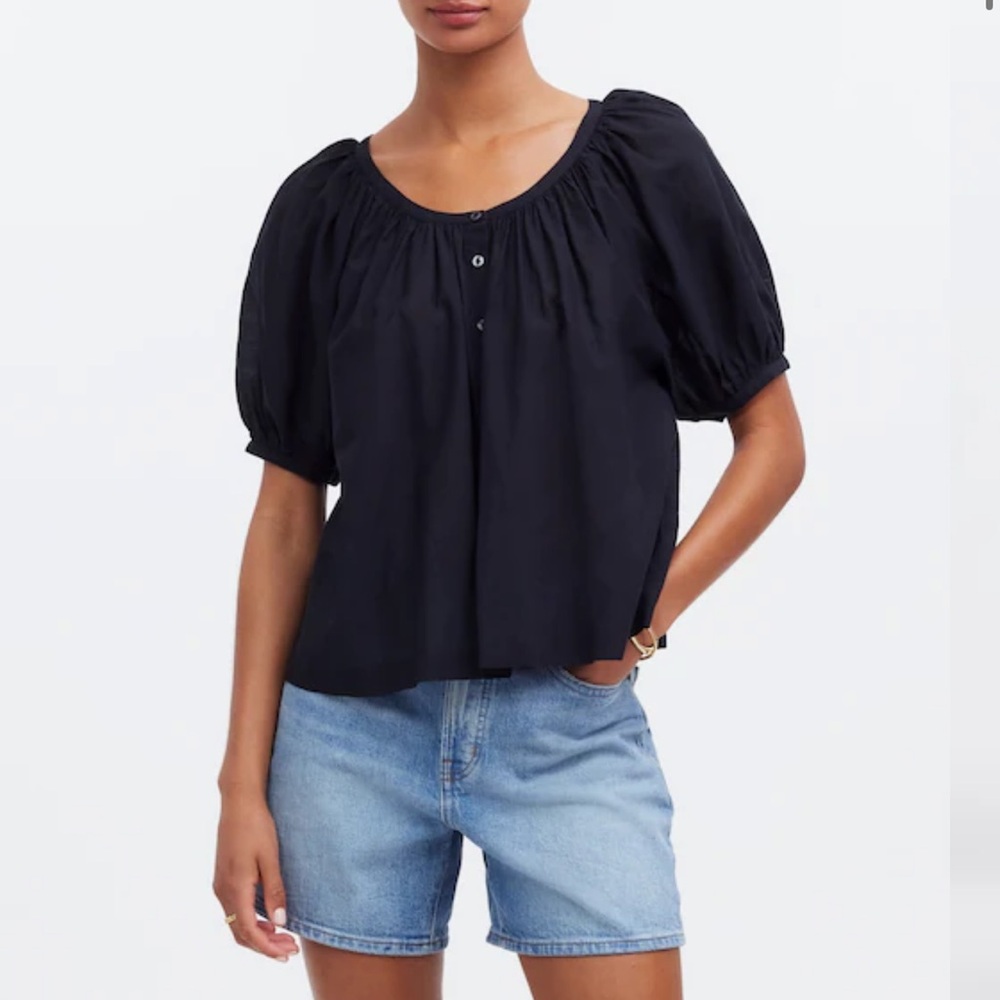 Madewell Puff Sleeve A Line Top
